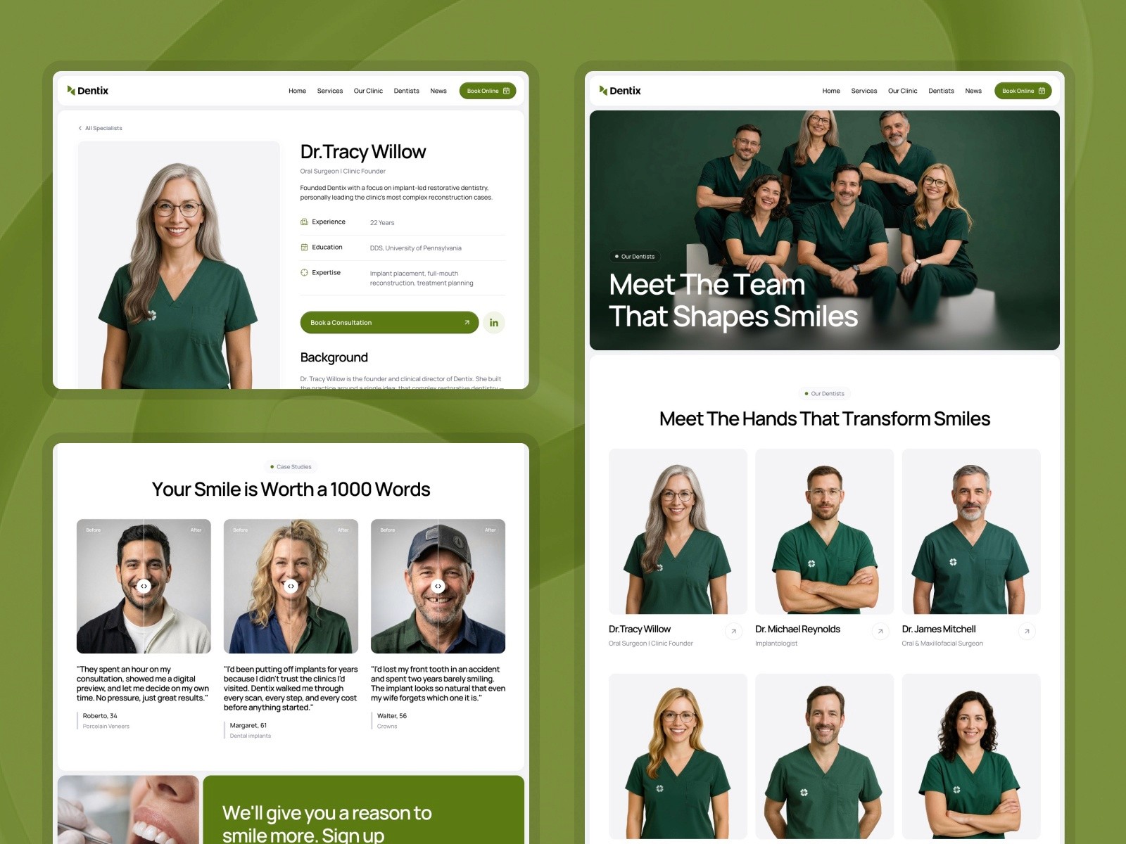 Dentix — 极简现代医疗健康网站设计灵感
