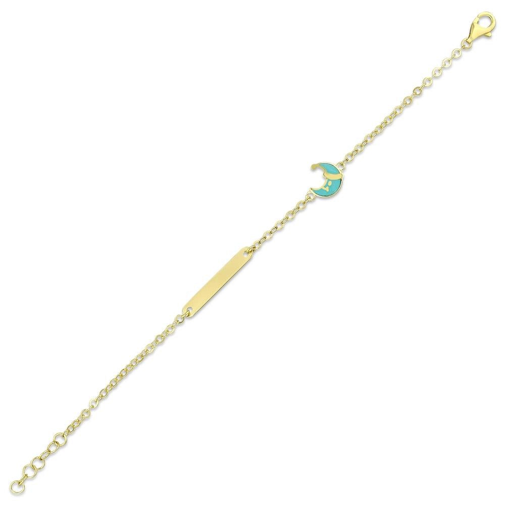 Araba Figürlü 14 Ayar Altın Çocuk Künye Ve İsimli Bileklik