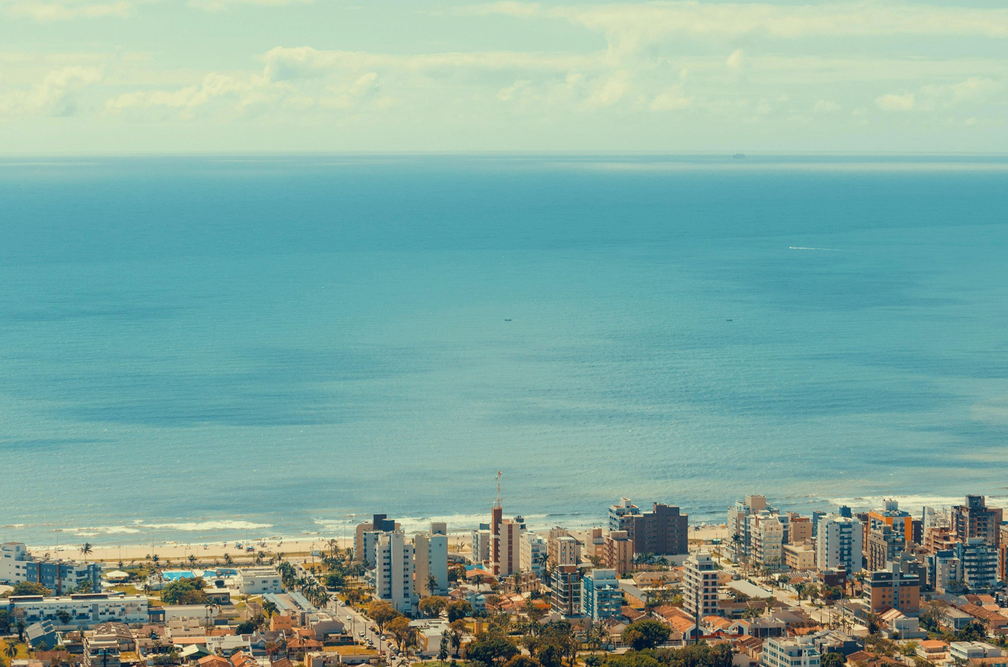 Areal view of Brazilian beach