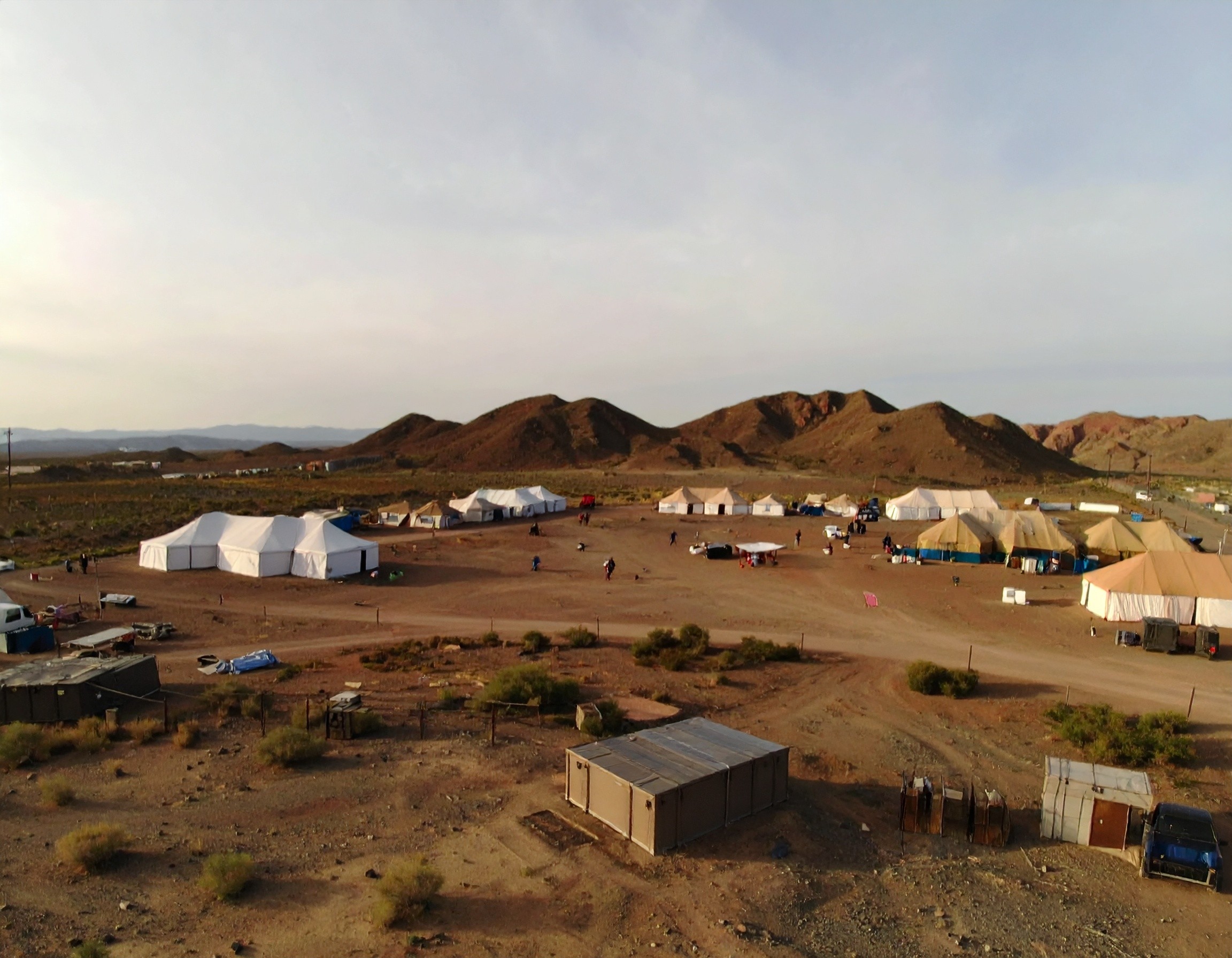overview of a disaster response camp