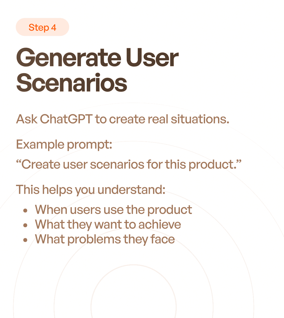 User Scenarios in brief