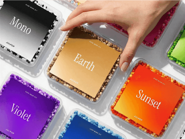 JULPOP custom DIY jewelry kits – e-commerce UX, Shopify design, and conversion-focused product visuals