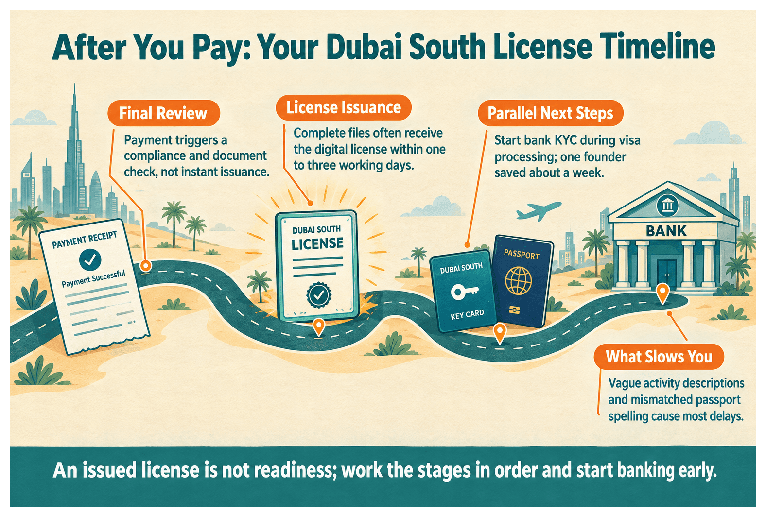 Infographic: What Happens After You Pay for a Dubai South License