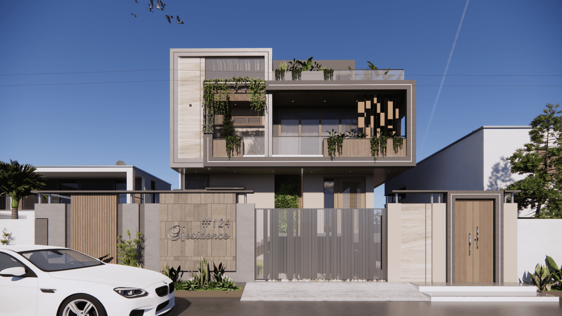White building