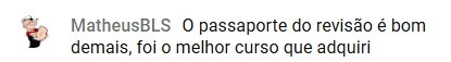 Depoimento de aluno do Revisão 2