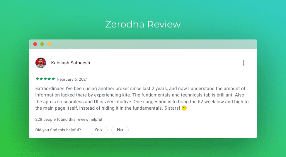 Zerodha 5 Star Review 