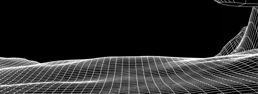 wireframe land with grass