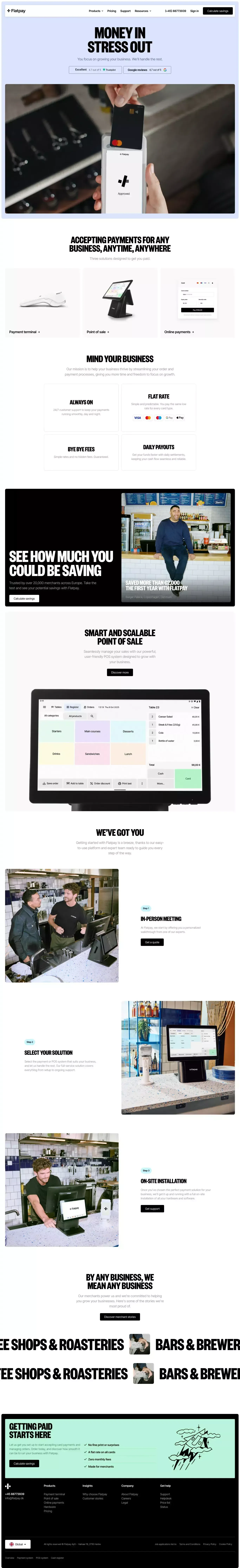 Flatpay: Affordable Payment Solutions ecommerce page screenshot showcasing Ecommerce and Finance design