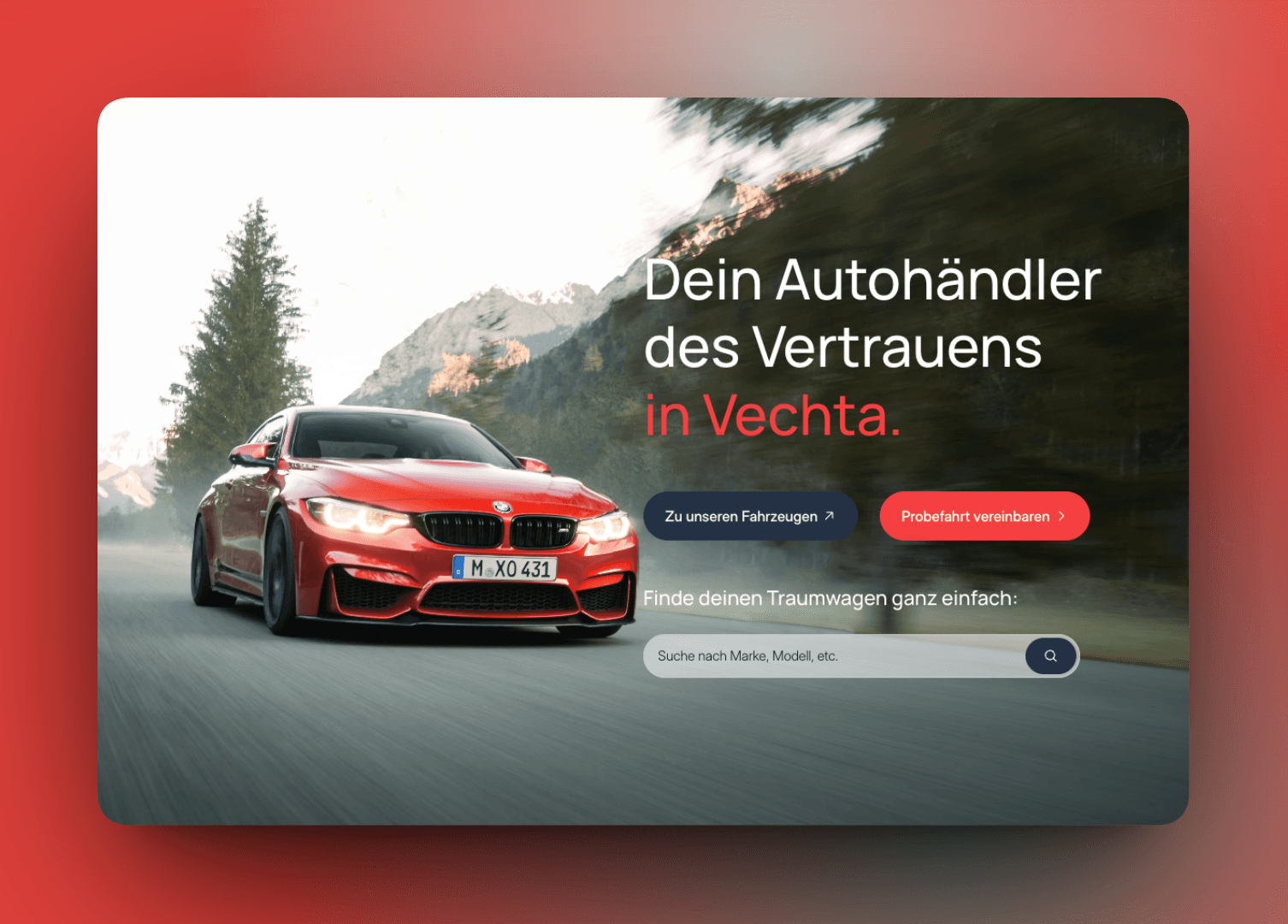 Thumbnail für das Projekt HM Autohaus Vechta Website