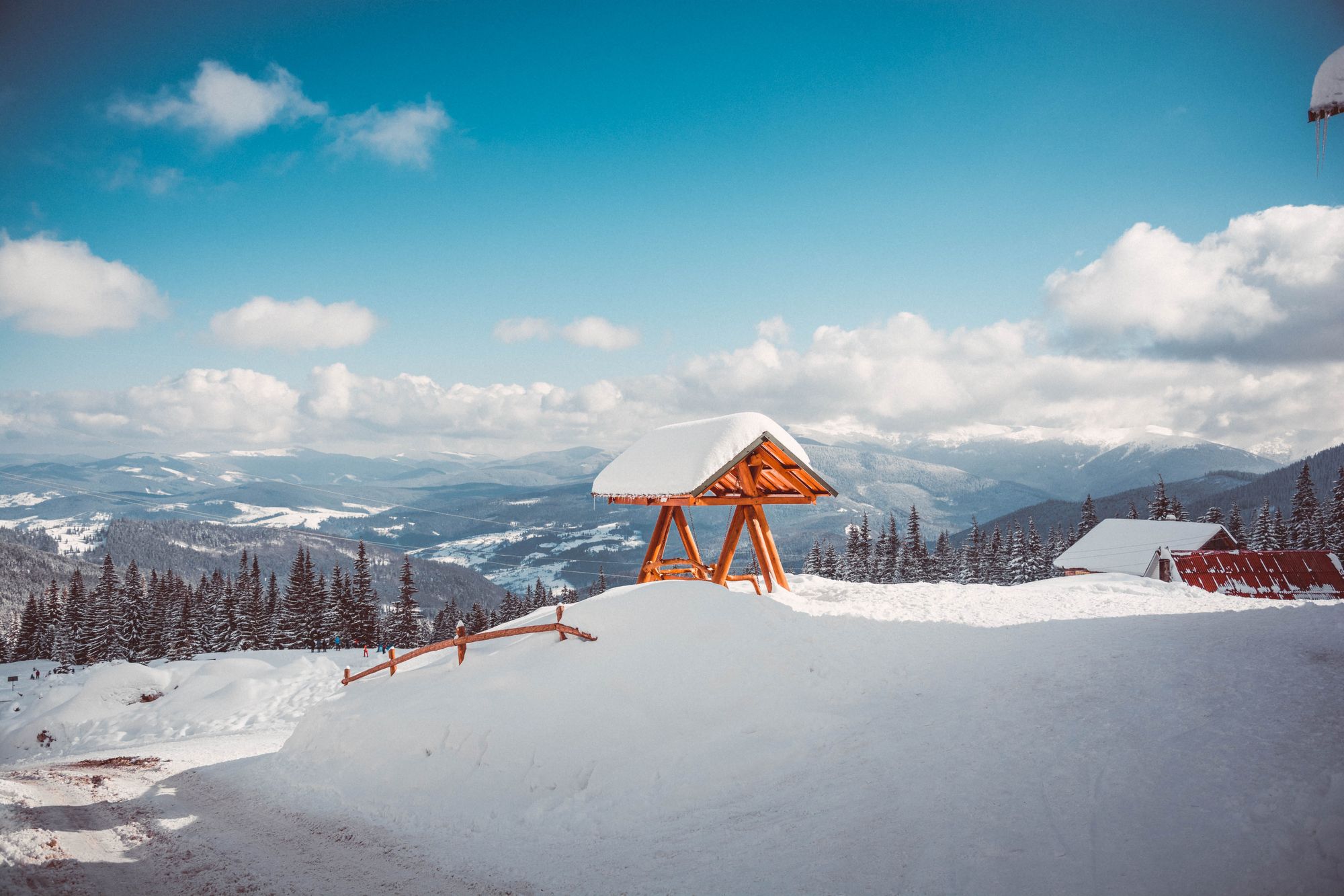 Snowy mountains in Drahobrat