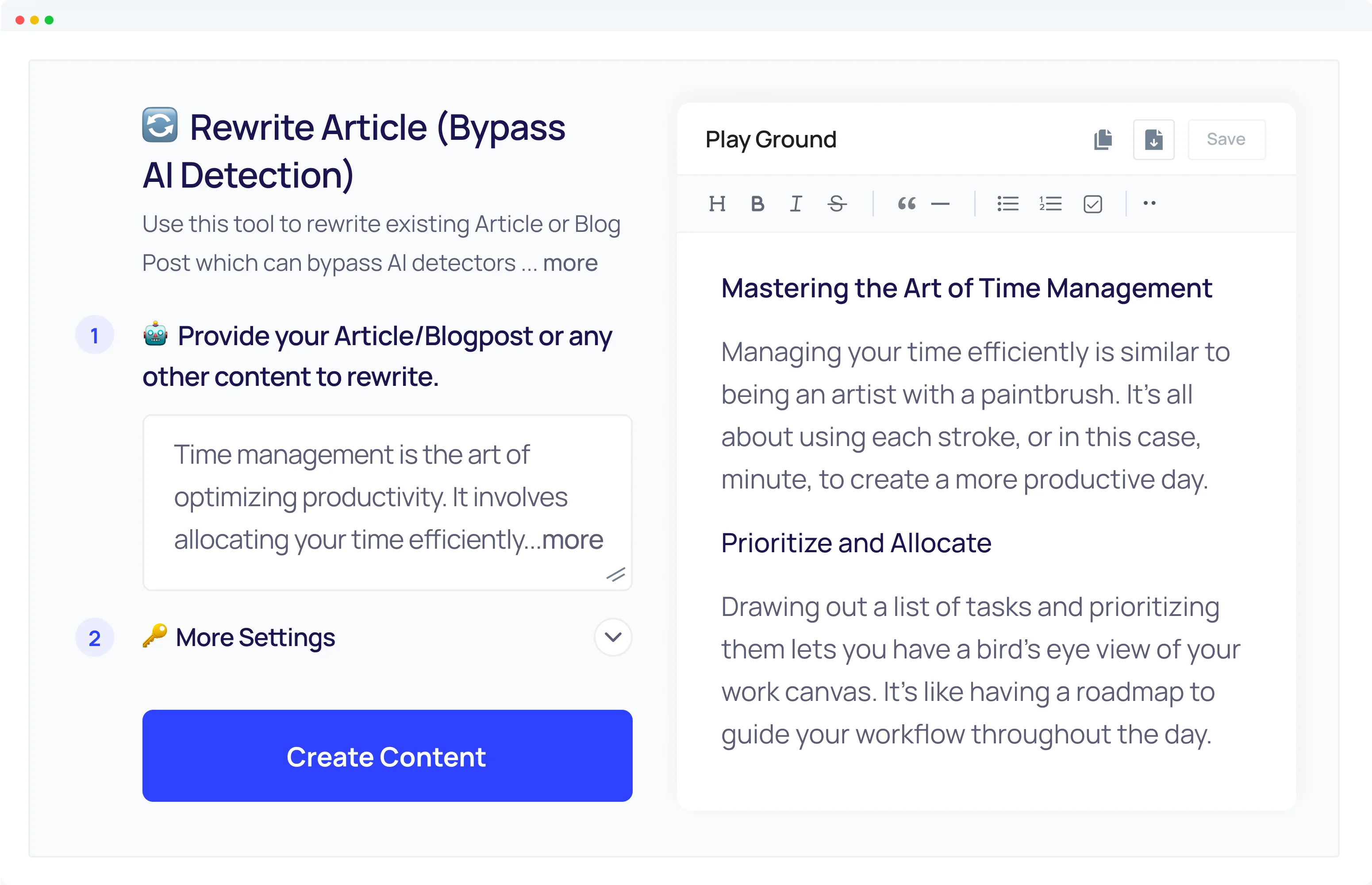 Article Rewrite Tool Example - 1