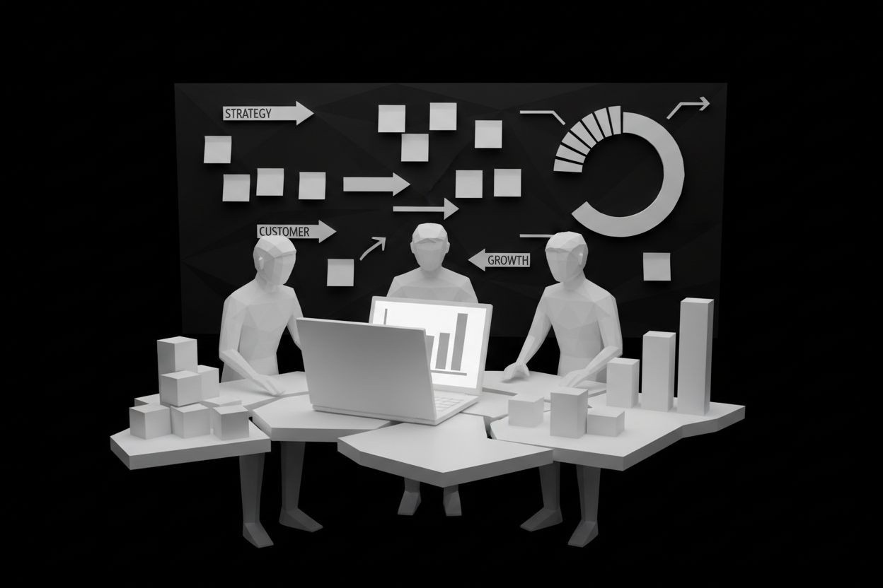 Team planning a customer acquisition strategy