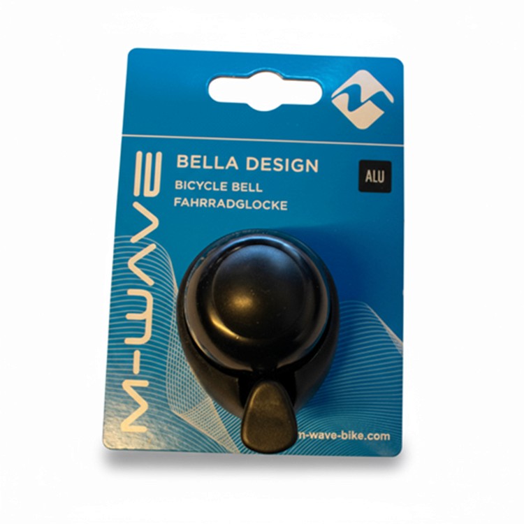 M-Wave Bella Design cykelringklocka i svart aluminium, stilren och hållbar klocka för styre, till salu i Uppsala