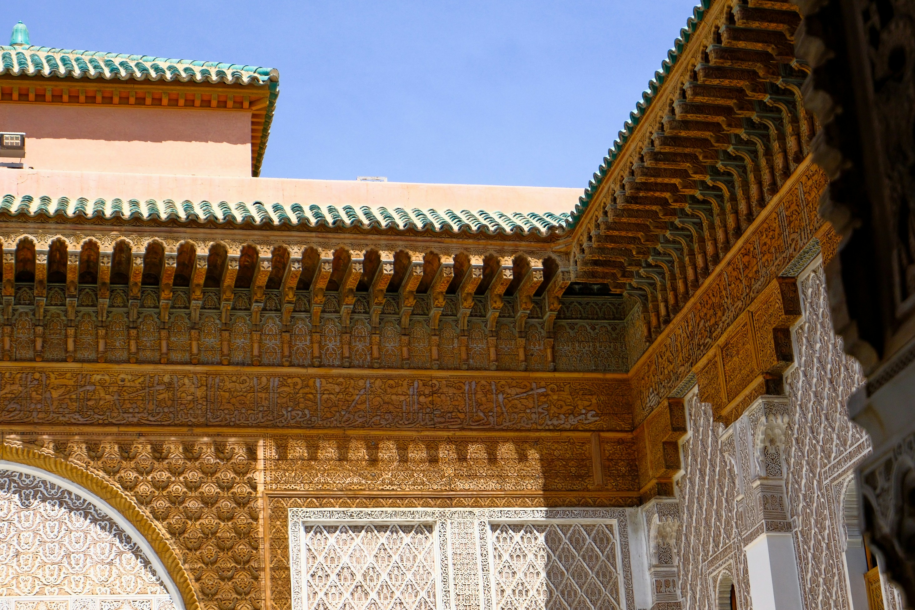 Ornate moroccan architecture with intricate carvings