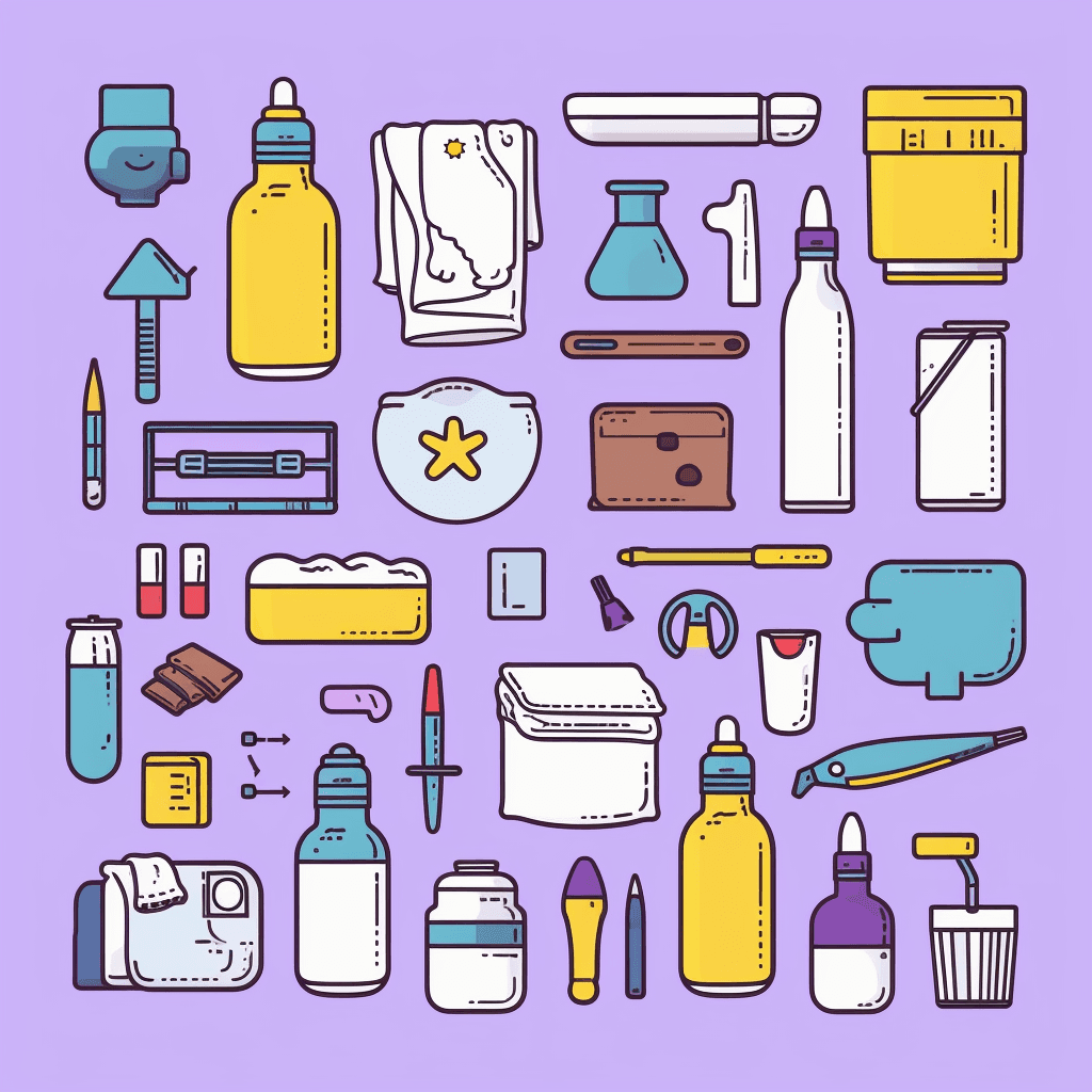 An abstract image of various tools.