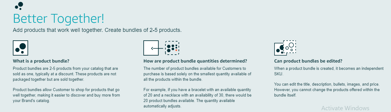 Amazon’s Virtual Product Bundle program