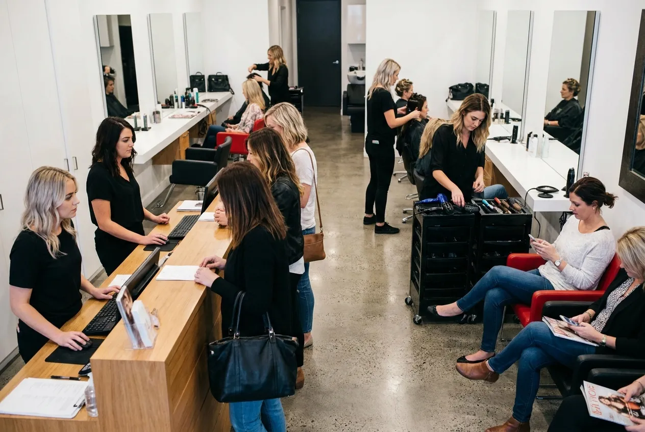 RockN' Socials office meeting at a Digital Marketing Agency workspace.