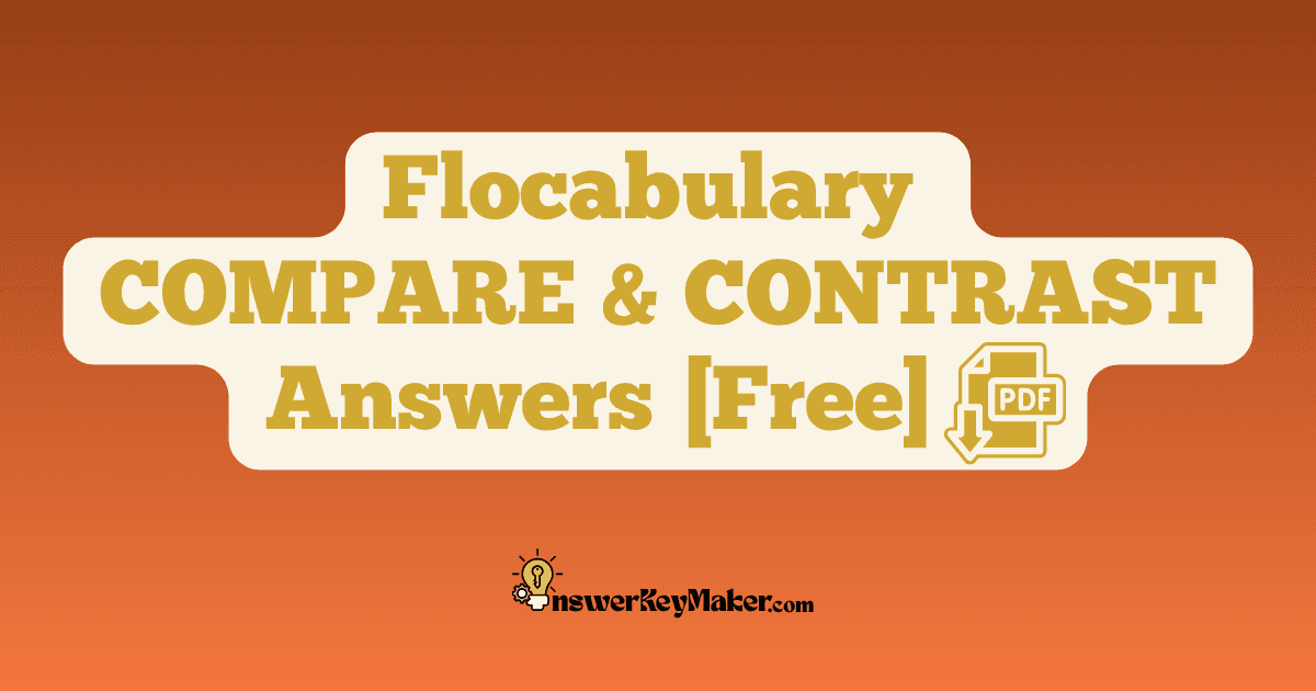 Download Flocabulary COMPARE & CONTRAST Quiz, Read & Respond Answer Key PDF for Free.