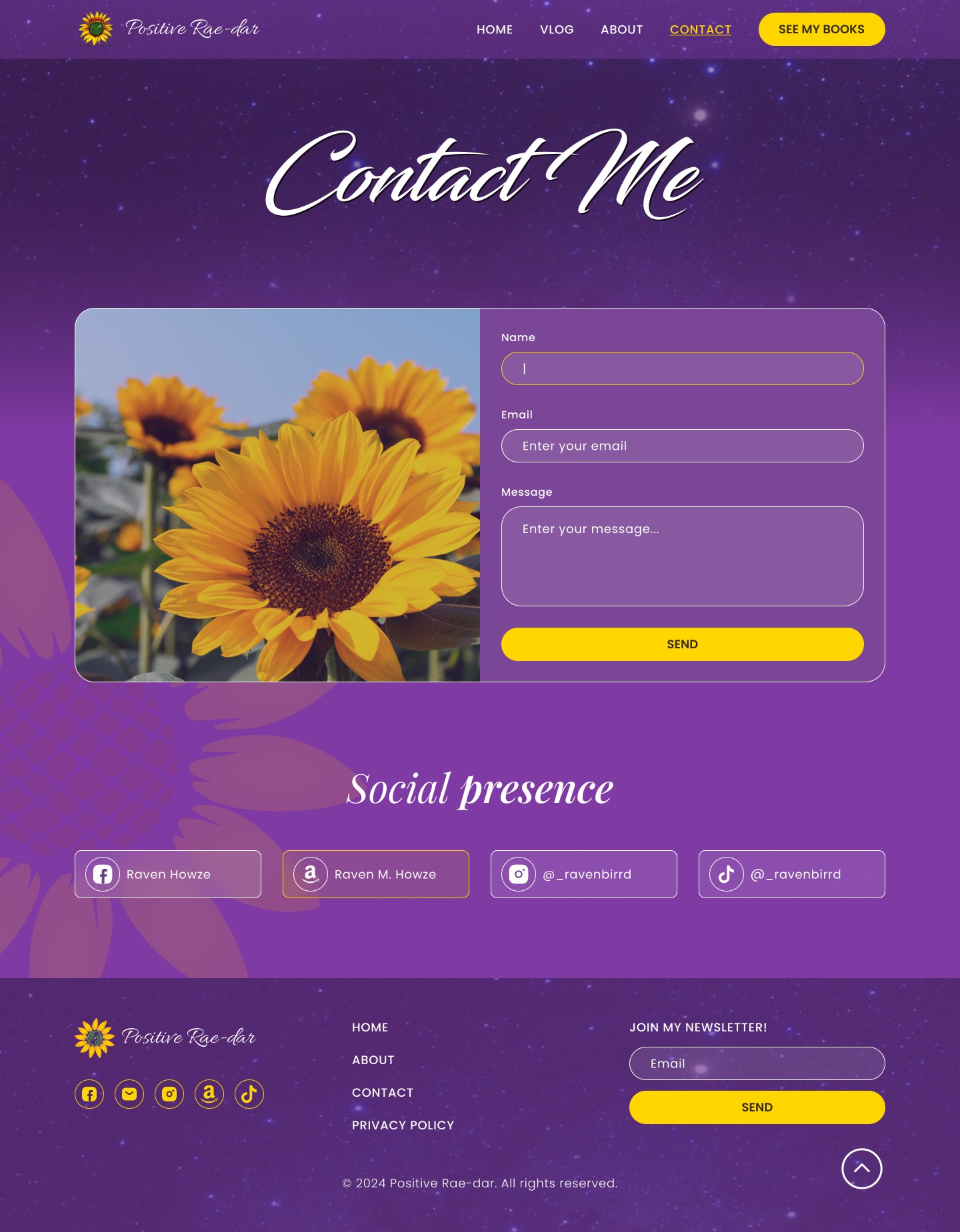Contact Page (Desktop Version)