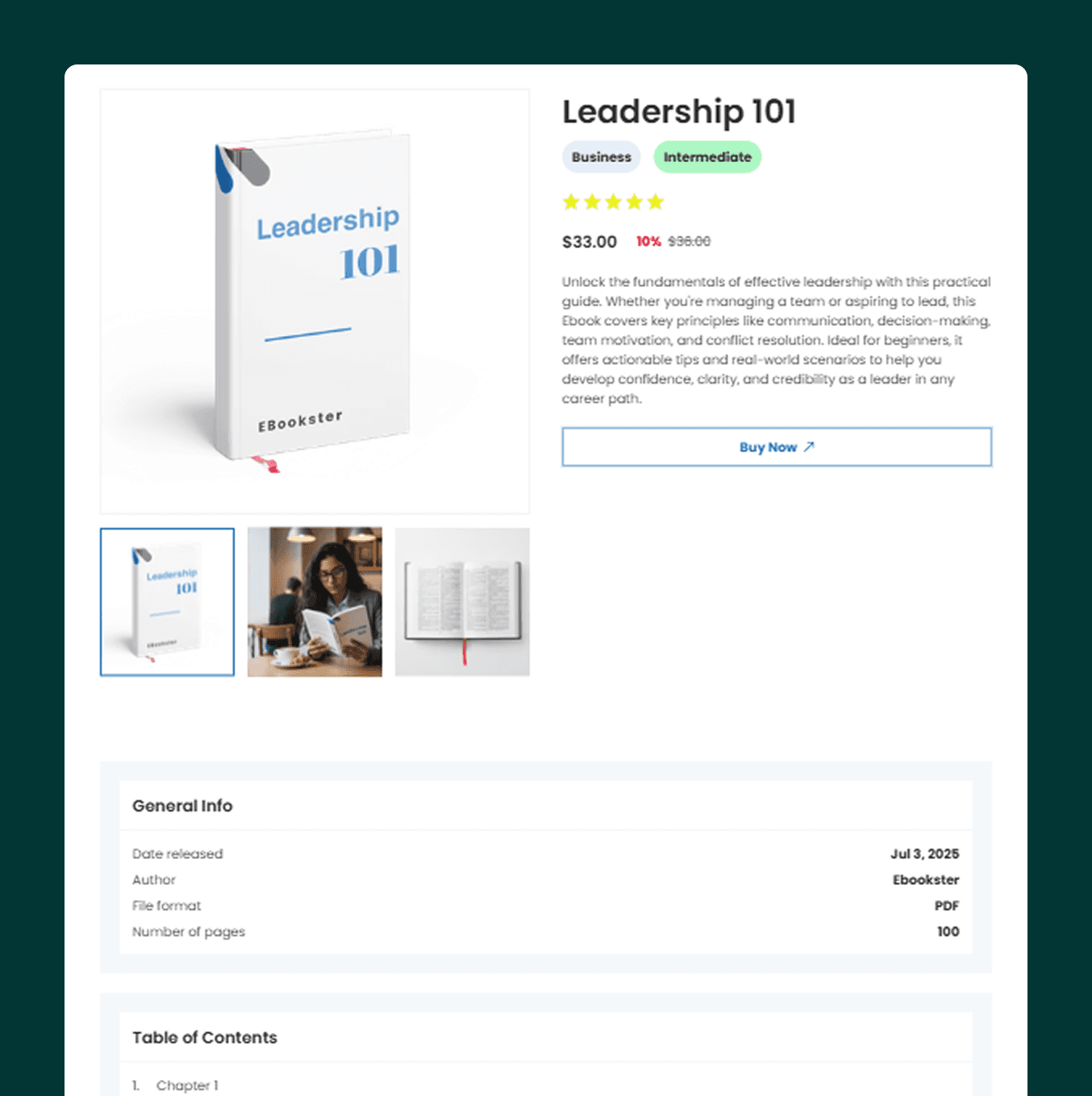 page snapshot from template