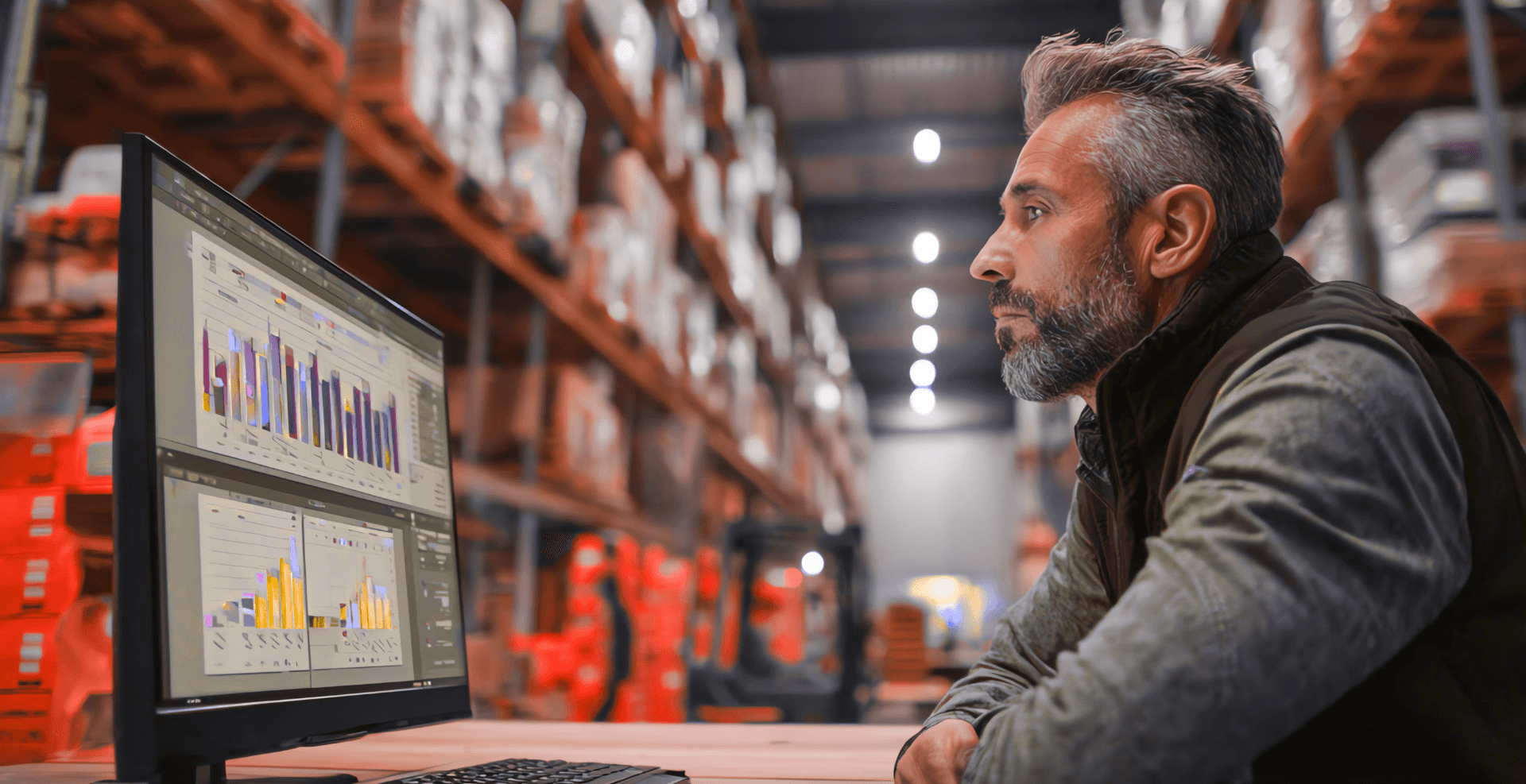 A man Working in Logistics company