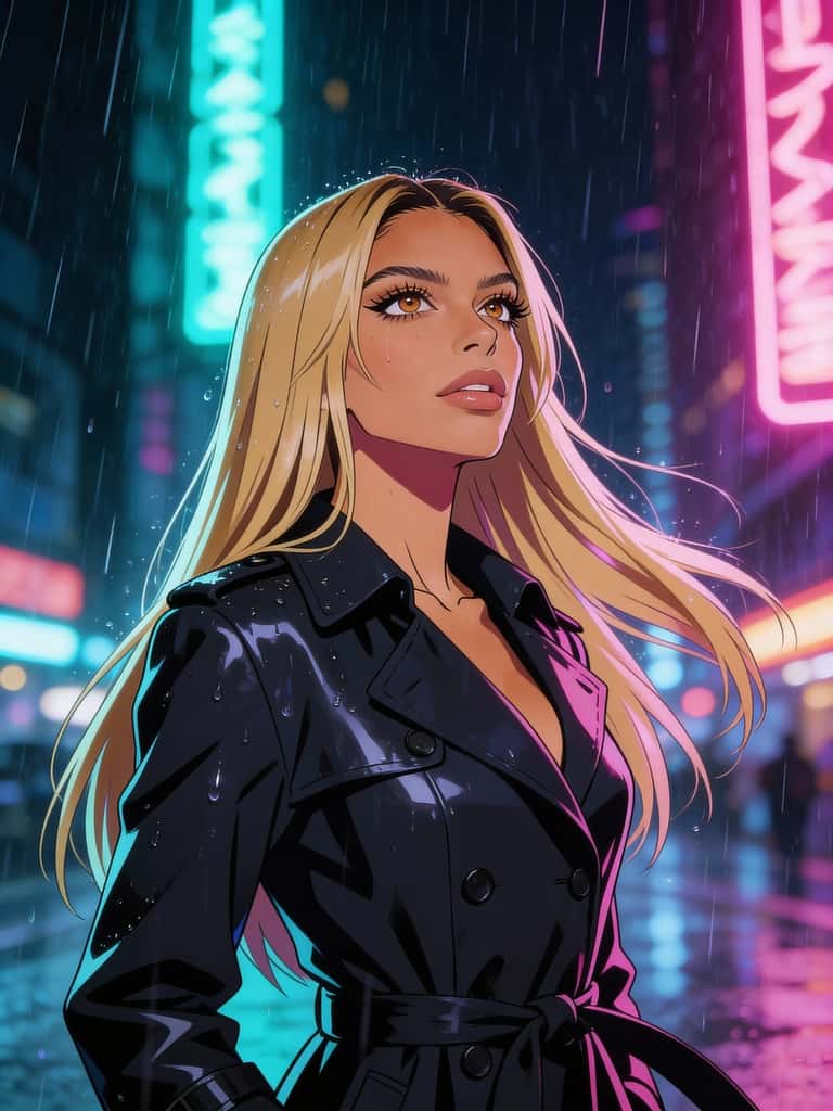 Anime girl cinematic scene generated with Kling o1