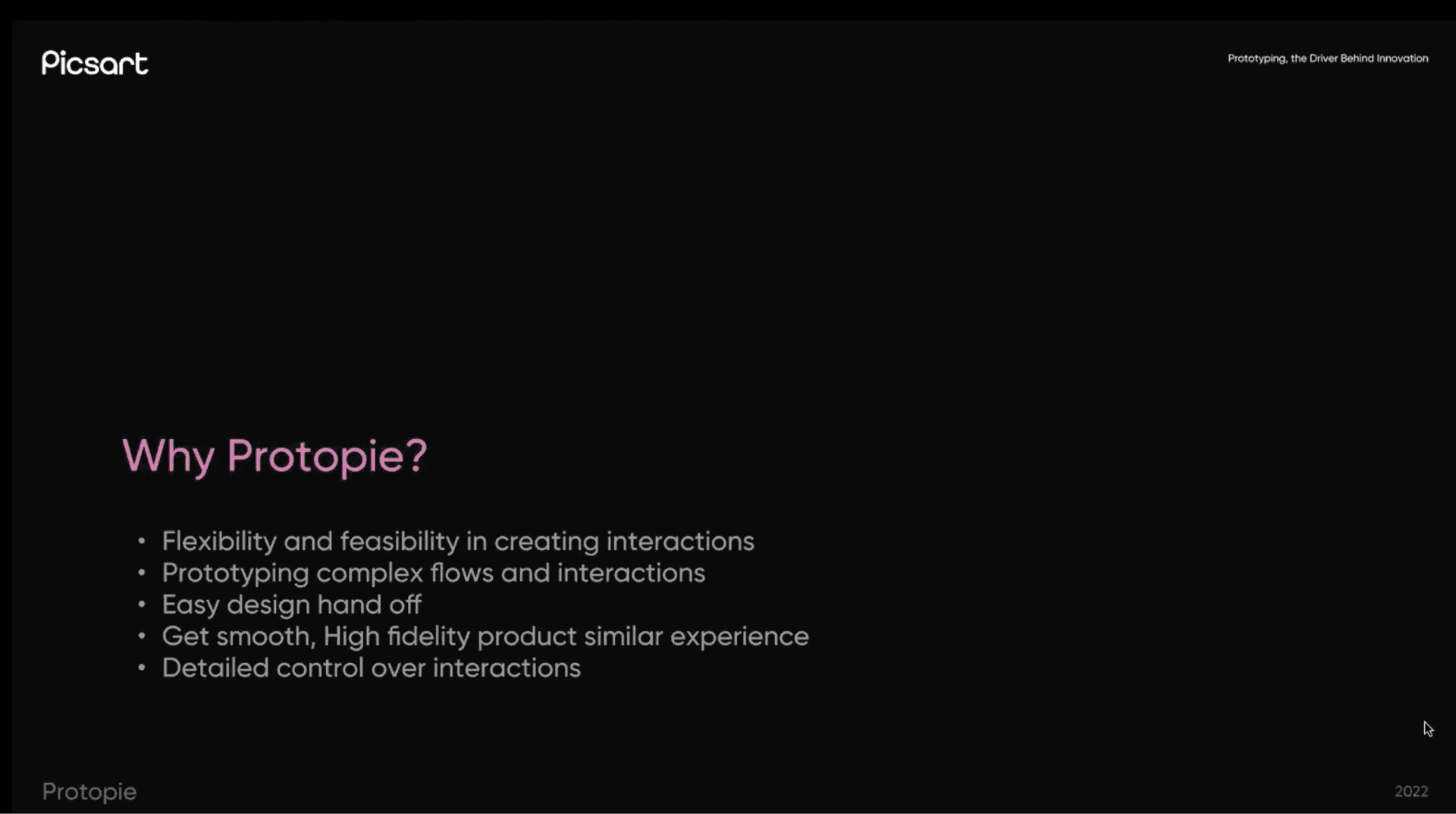 The ability to prototype complex interactions is one of the many reasons designers at Picsart love ProtoPie.