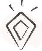 The hand-drawn 'Ask-Silver logo' diamond logo, shining to represent a helpful insight.