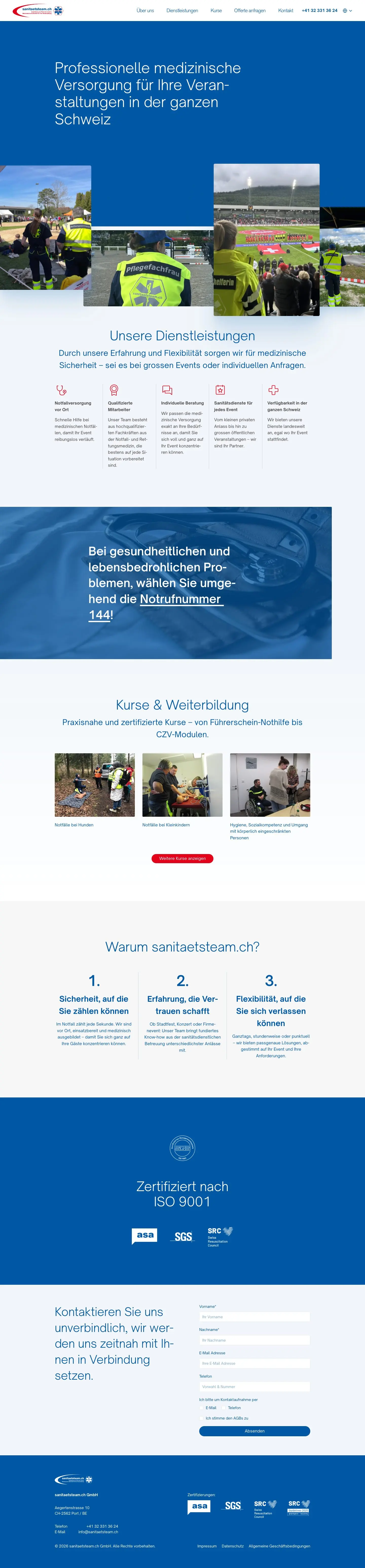 Sanitätsteam – Startseite