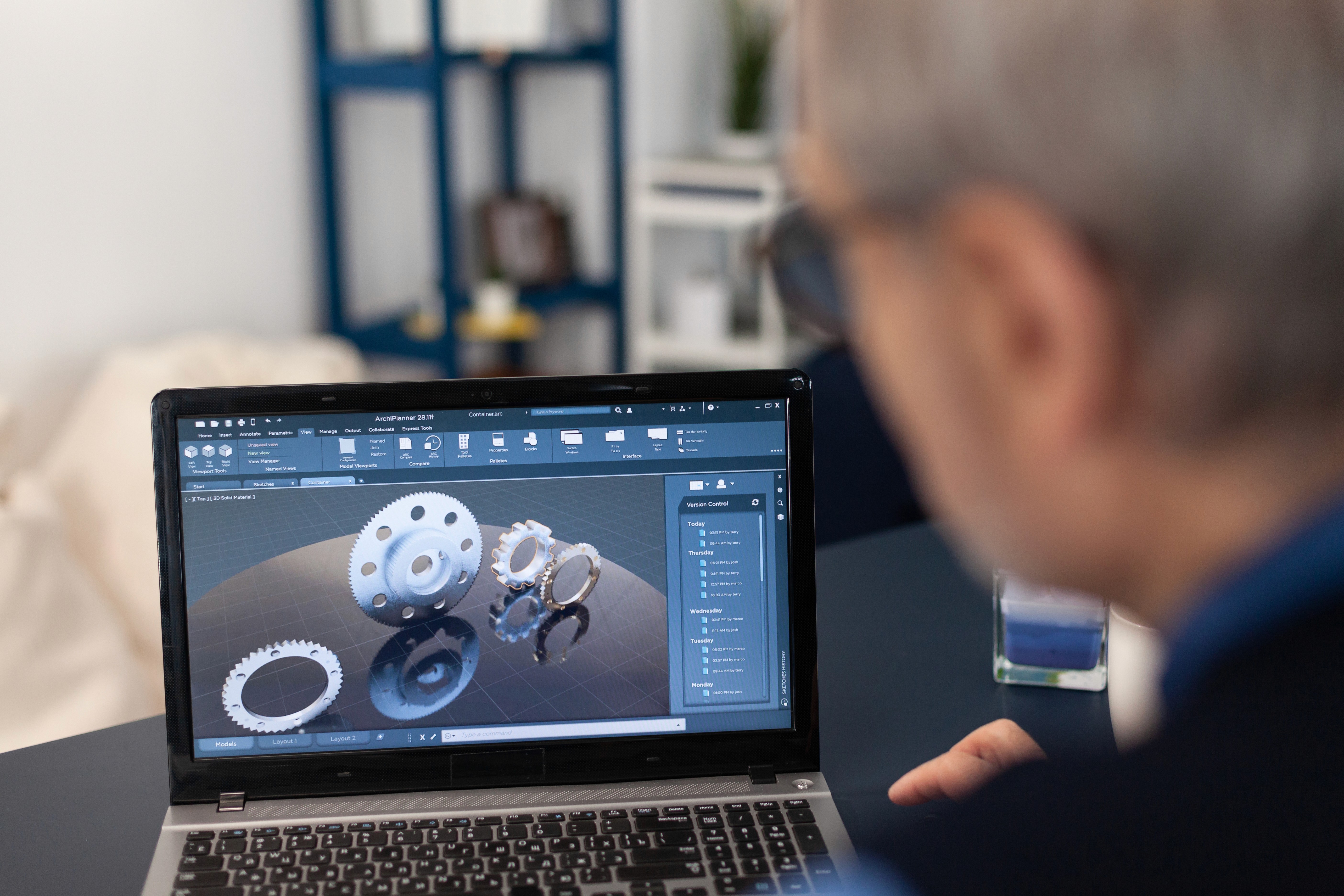 Grain storage silos and industrial facility