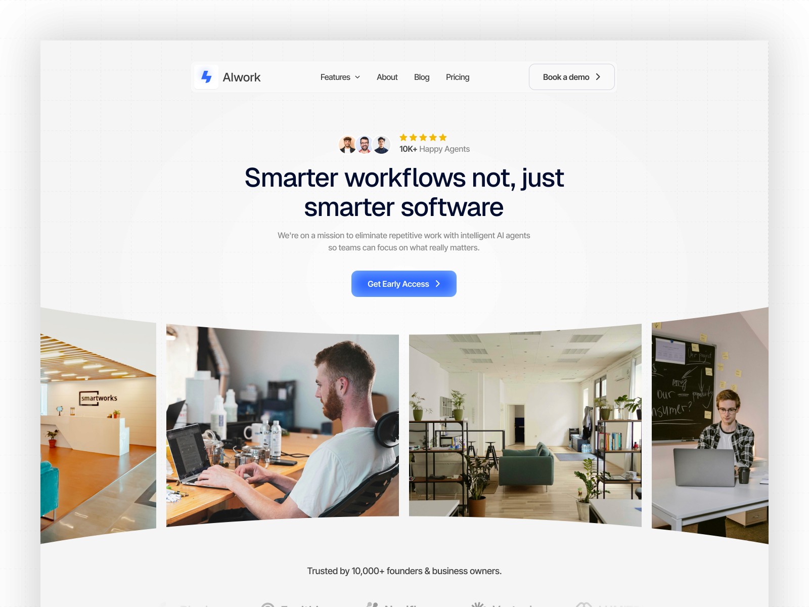 AIwork — 现代专业 AI 产品官网设计灵感