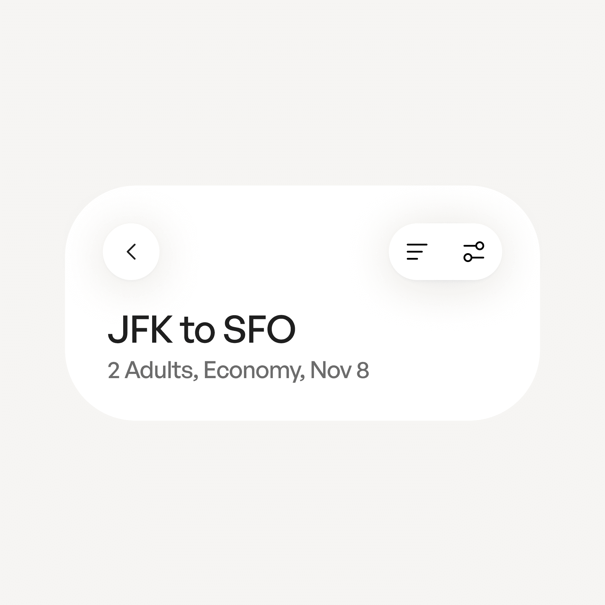 Flight search header