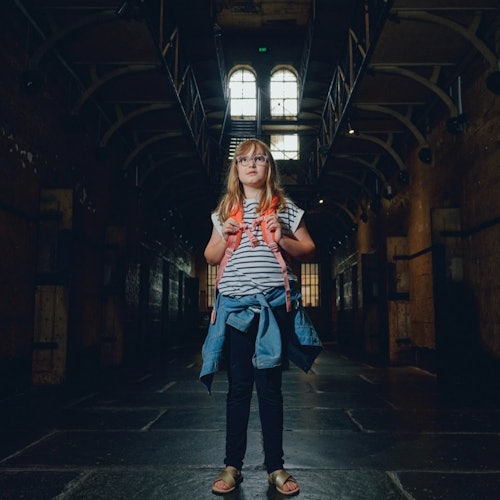 Child inside Old Melbourne Gaol