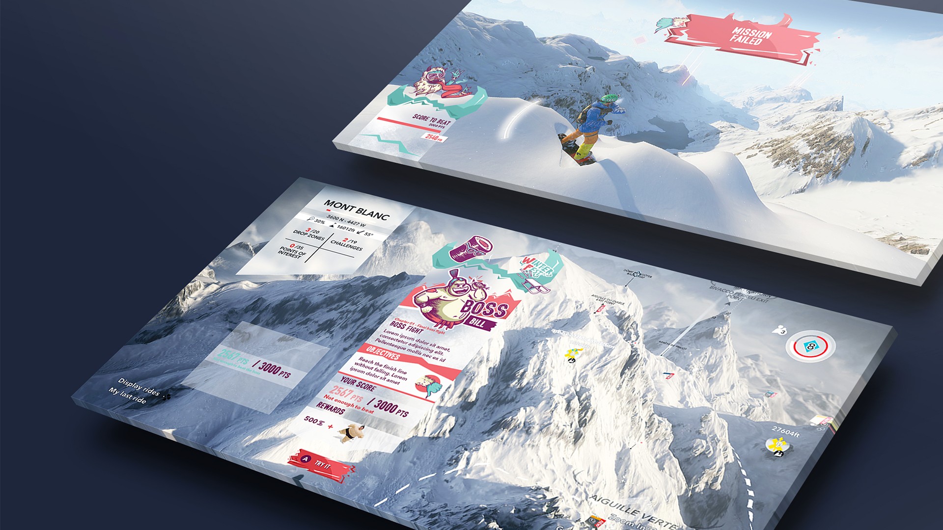 ubisoft Steep UI UX Page Design Winterfest