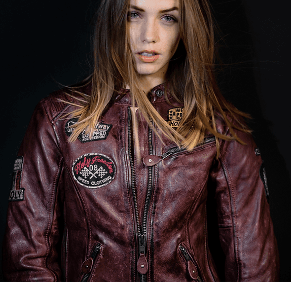 womens leather riding jacket