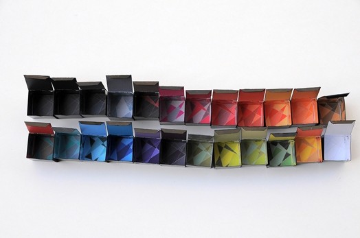 colorful paper boxes