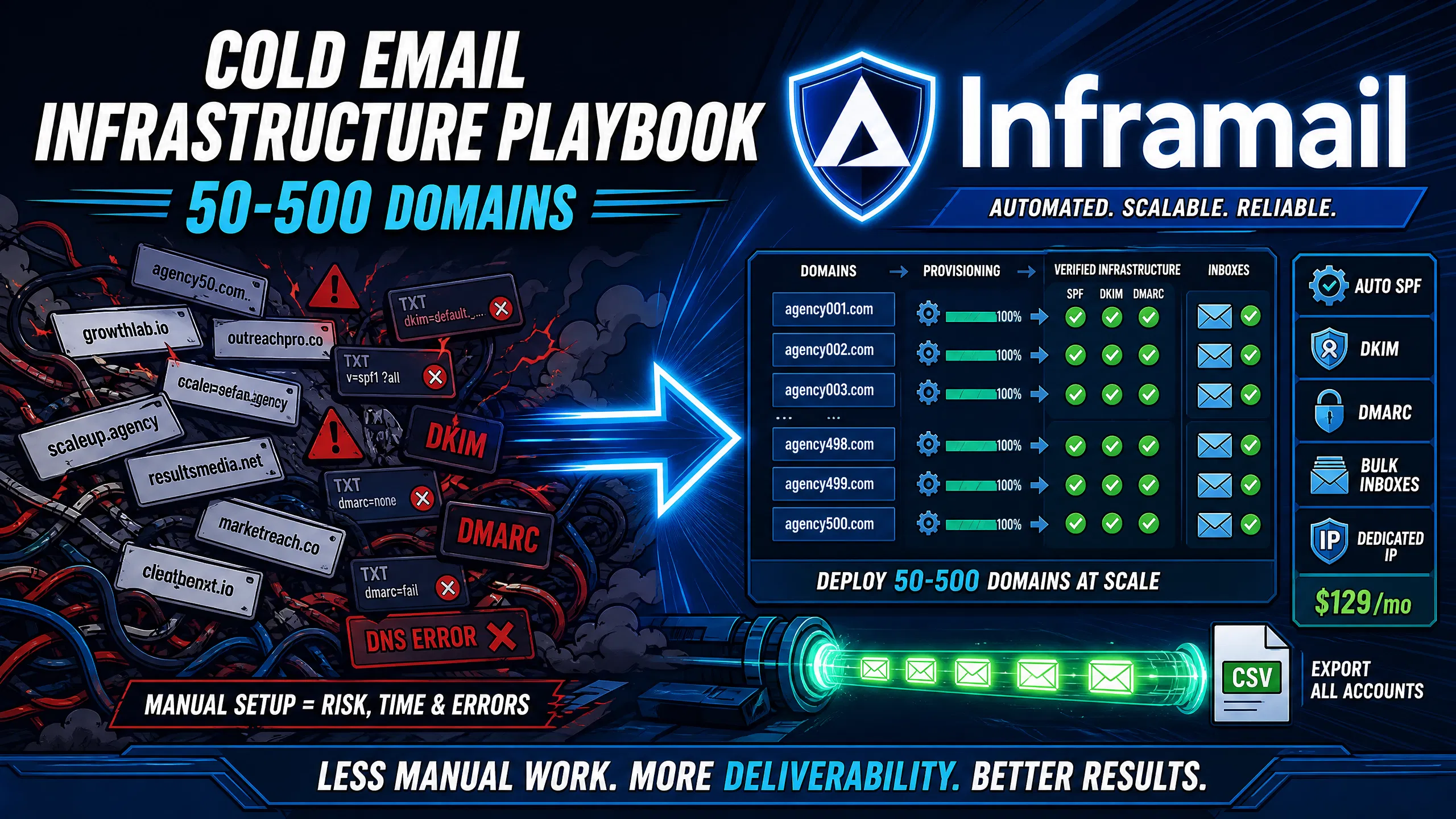 The Complete Cold Email Infrastructure Setup Playbook for Agencies: 50-500 Domains