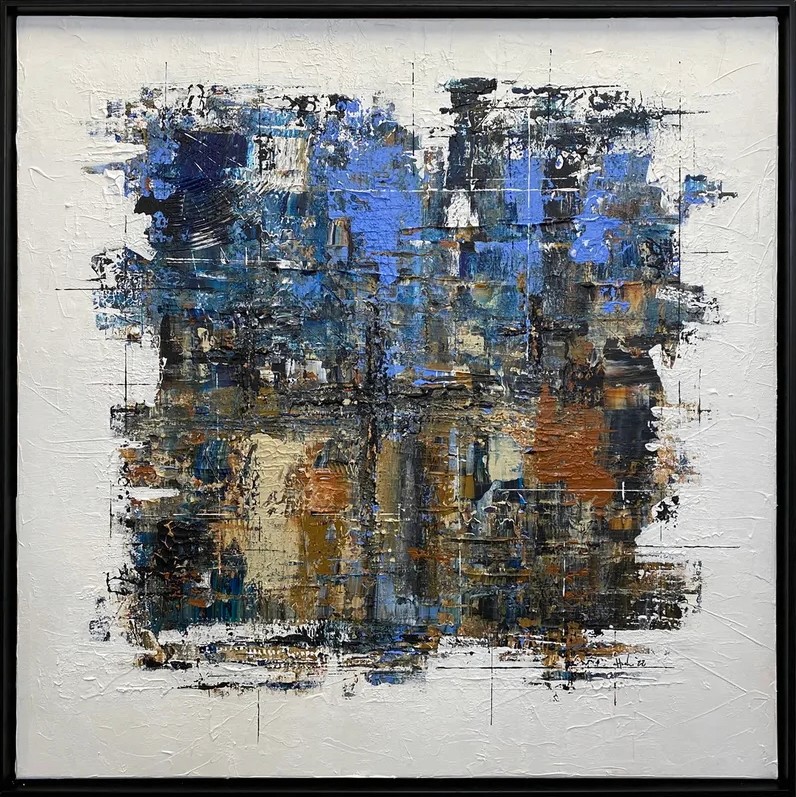 Abstract acrylic painting