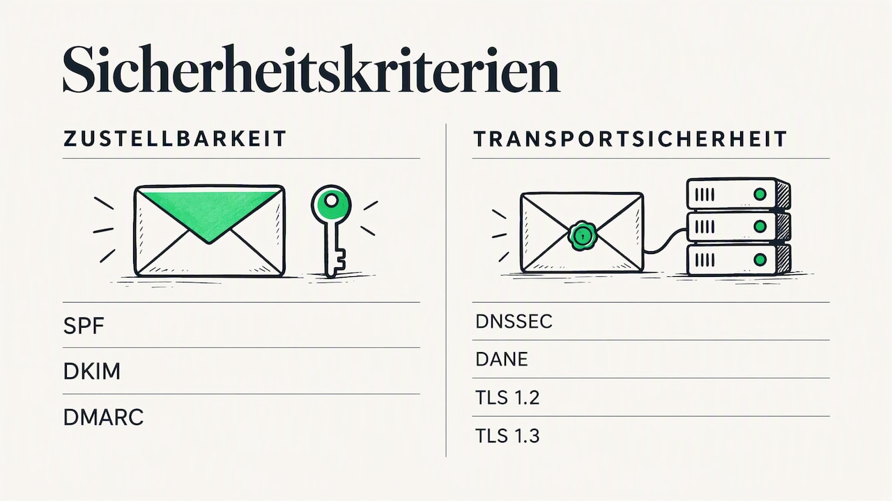 Sieben Sicherheitskriterien für E-Mail-Transport