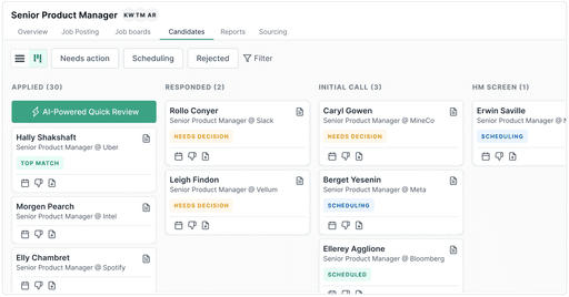 Dover Applicant Tracking System kanban