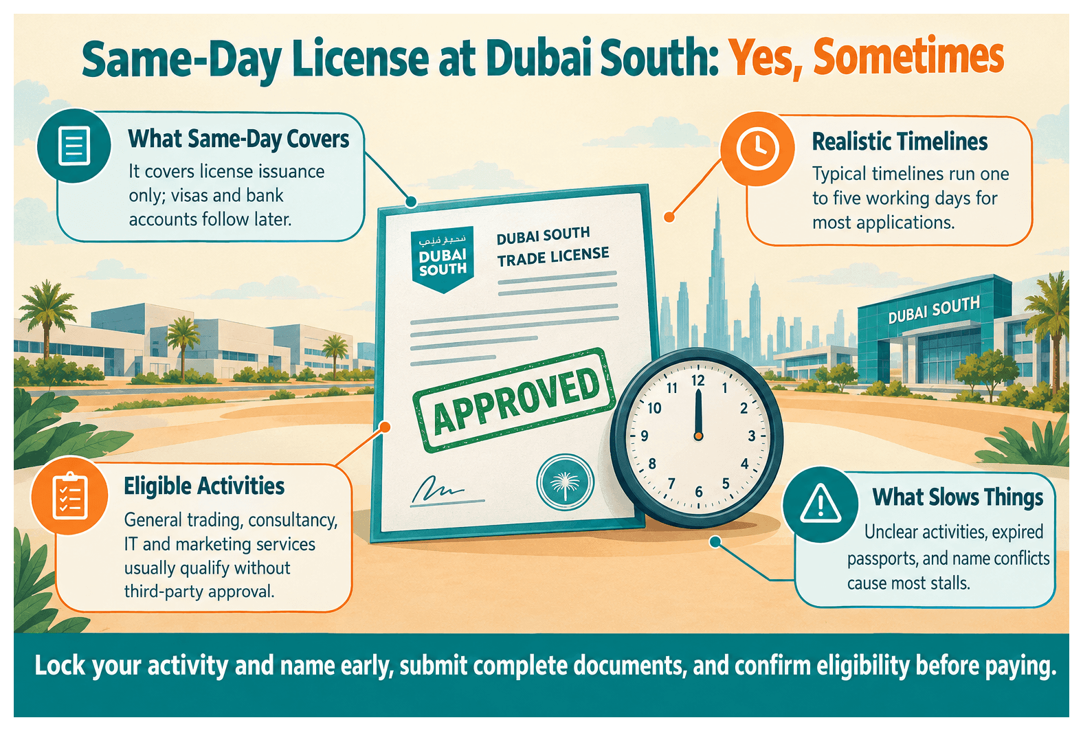 Infographic: Can You Get a Same-Day License at Dubai South Free Zone