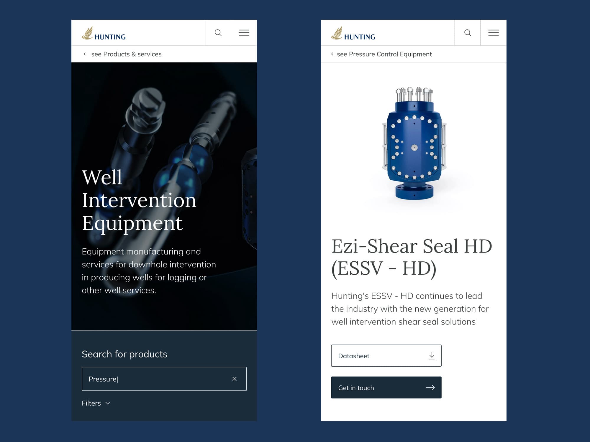 mobile website content