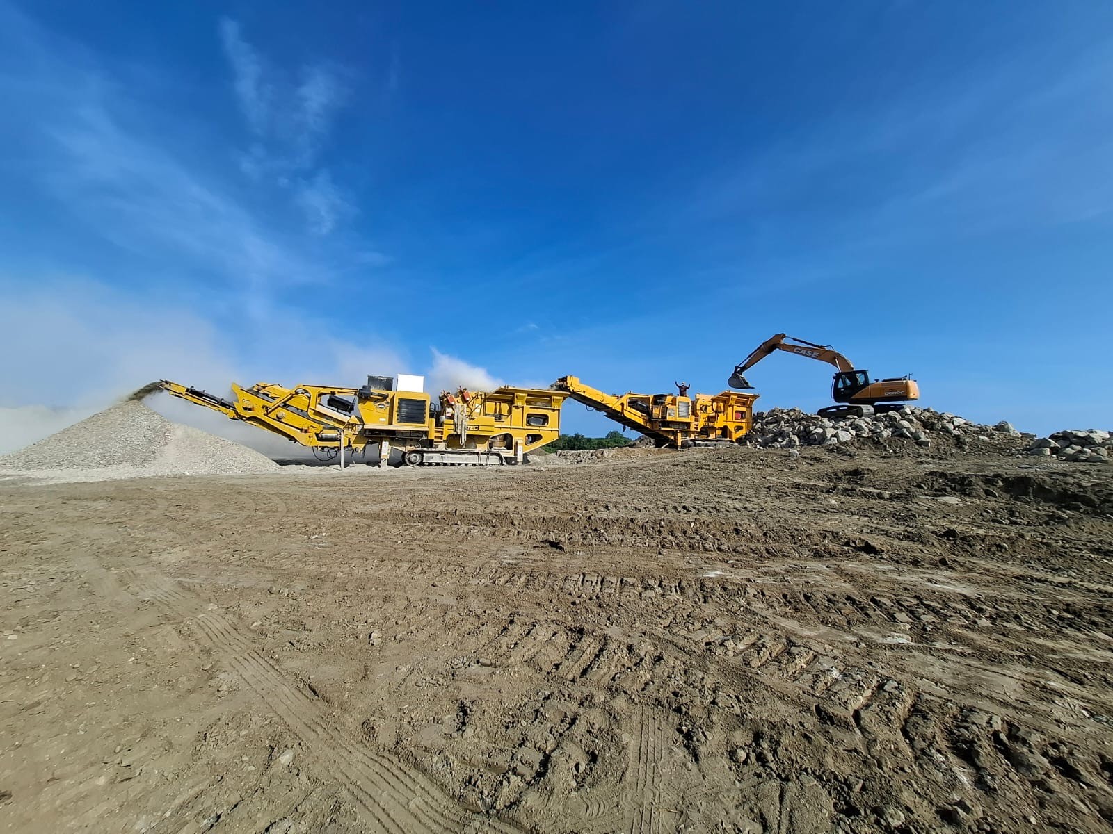 Trituradora de material para procesamiento de piedra y concreto