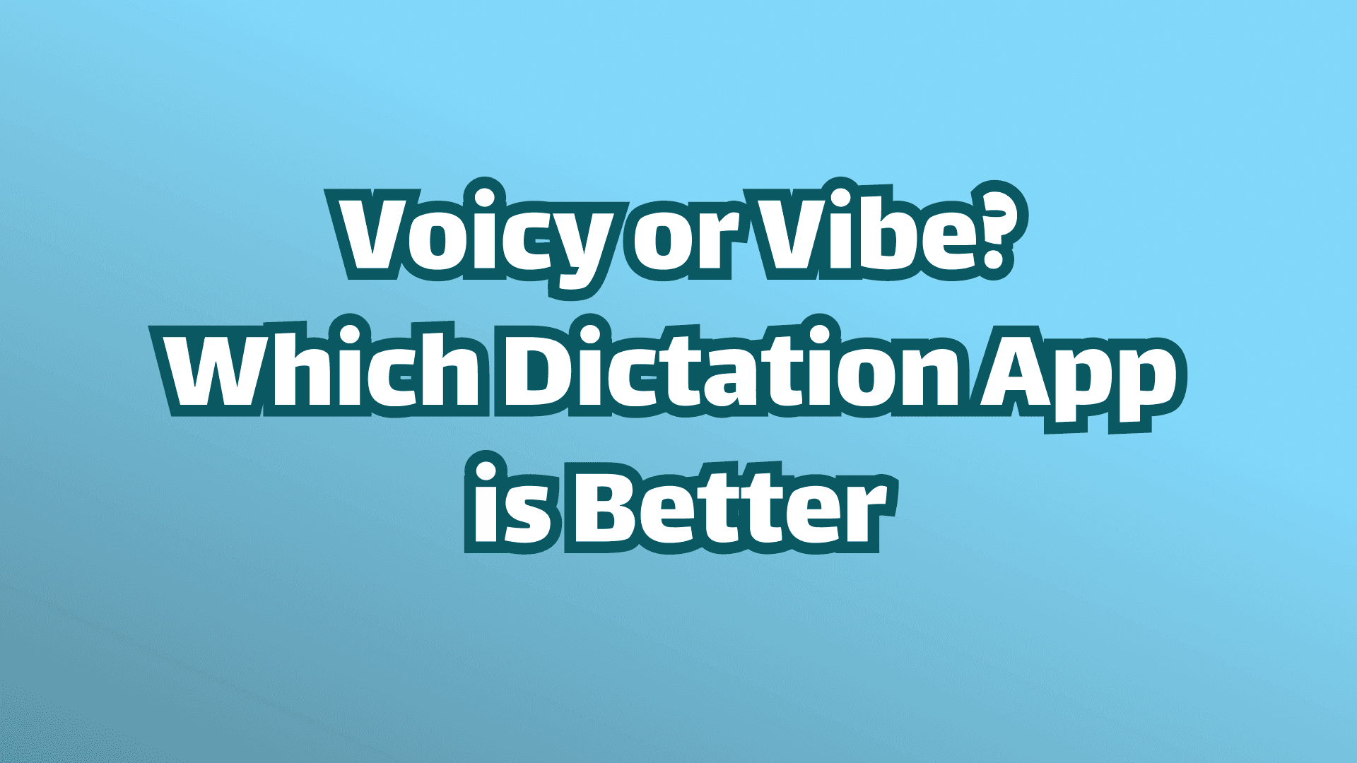 Cover image. Voicy vs Vibe