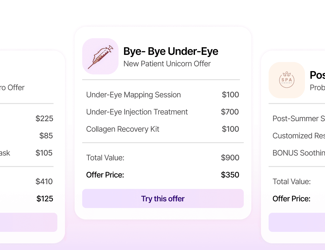 Forever Booked 3-click ad campaign launcher interface
