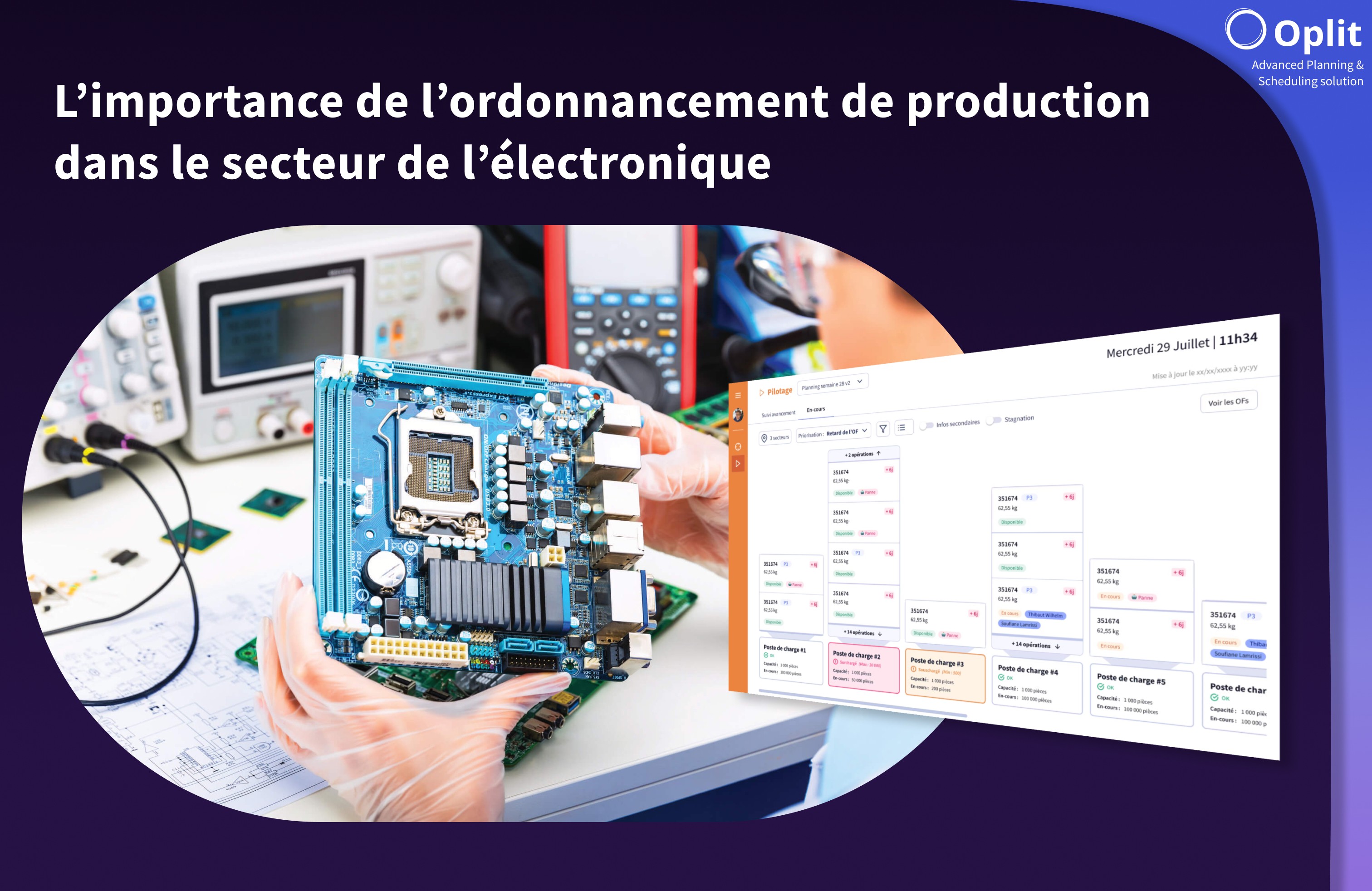 Ligne CMS automatisée ordonnancement production cartes électroniques EMS industrie moderne