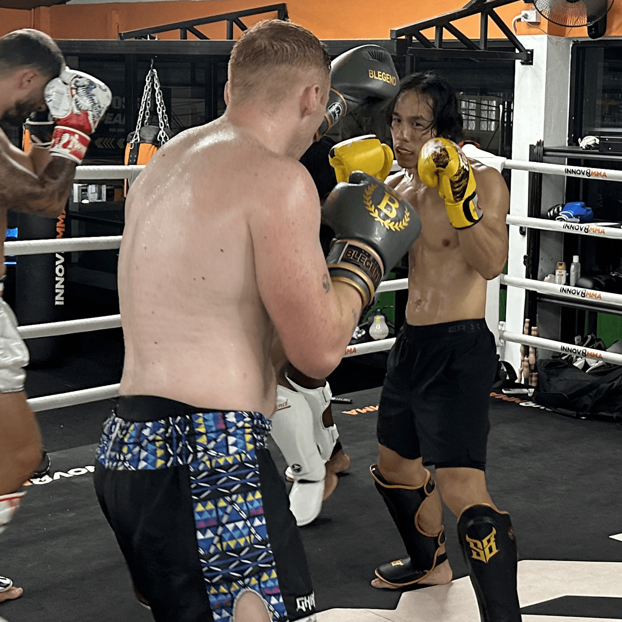 Muay Thai students training