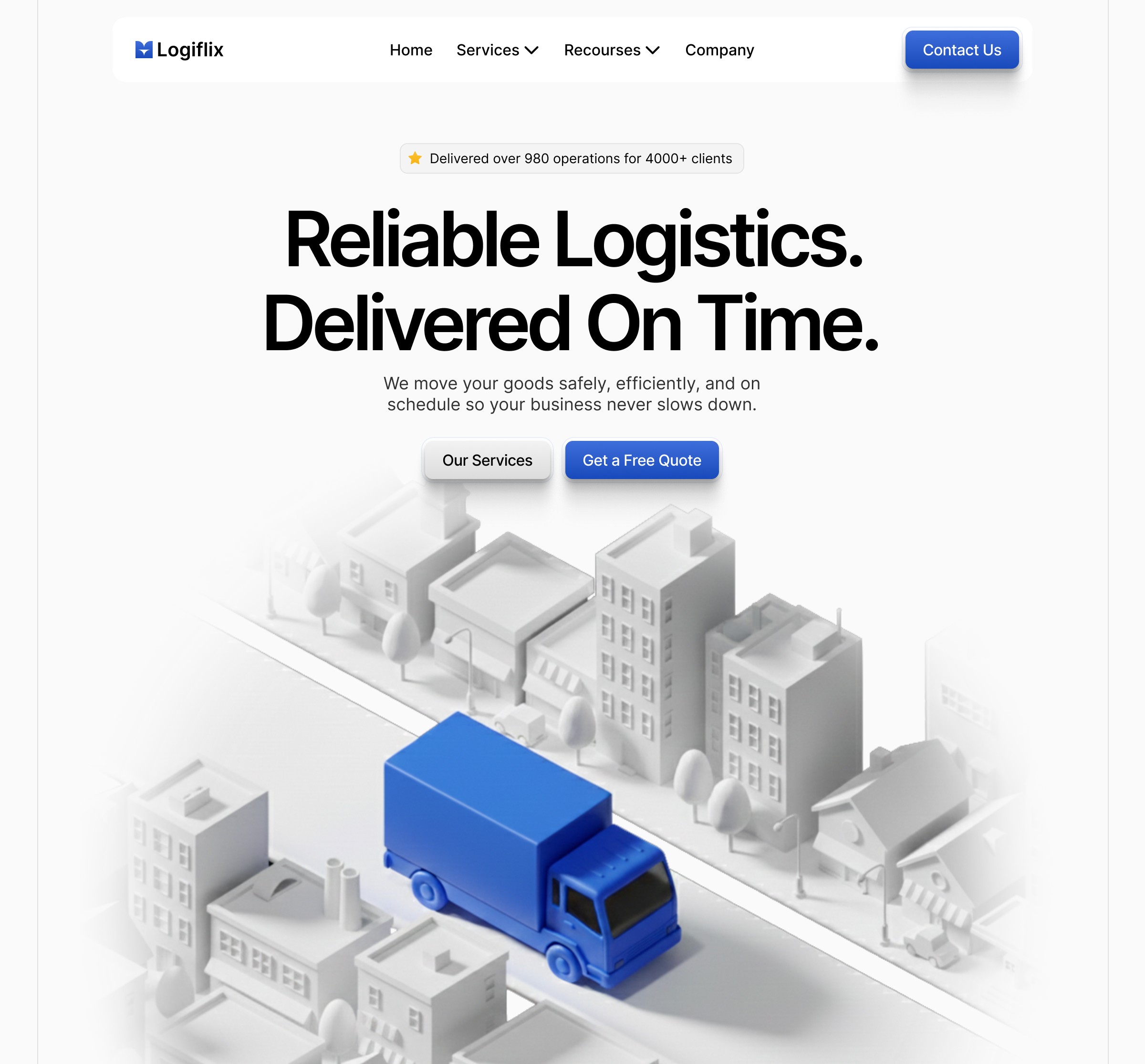 Logistic website design