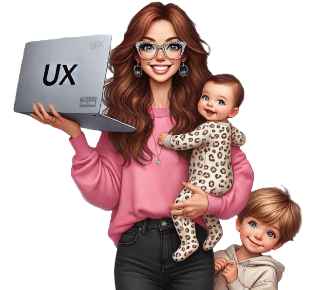 AI generated Emma with her two children.