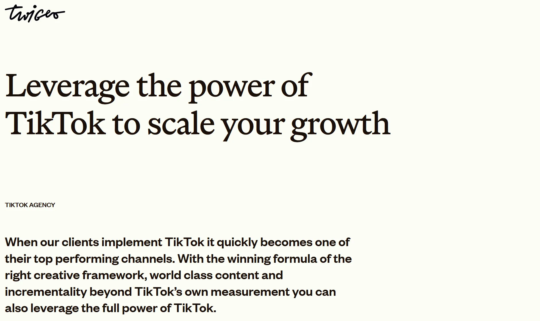Top TikTok Agency - Twigeo
